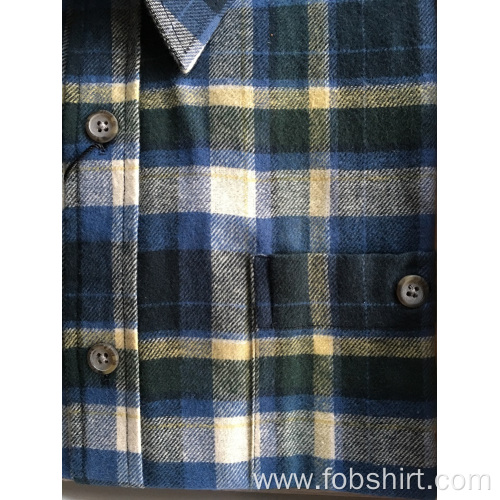 Mens Flannel Shirts Flannel Fabric Long Sleeve Shirt Factory